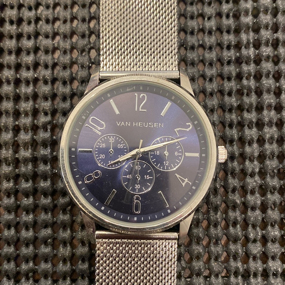 Mens Blue Van Heusen watch